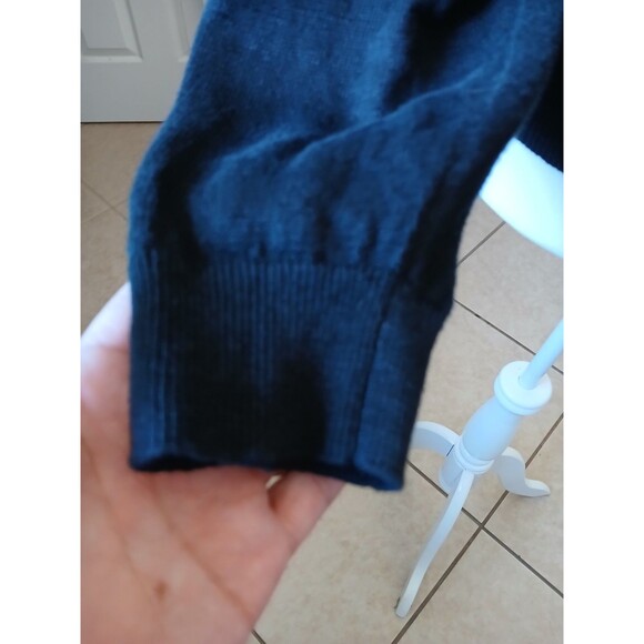 Garnet Hill Womens XL 100% Linen Black Sweater Button Front Lightweight Classic - Picture 5 of 15